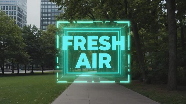 Fresh air in a park in a city.
