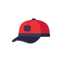 red gas station attendant cap, automotive service uniform, colorful illustration © point of BORT