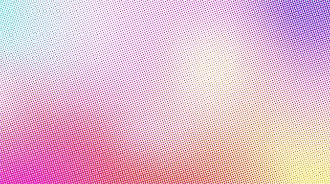 Vibrant halftone gradient background, colorful pink and purple aesthetic texture, abstract grainy mesh pattern for modern digital design