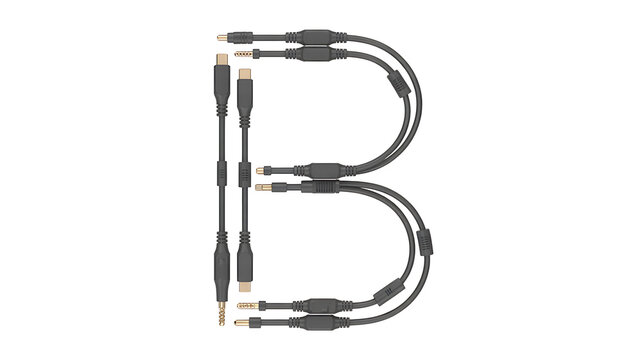 A letter B made of connectors displayed against a clean white background.