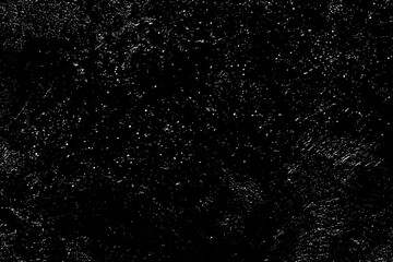 Obraz premium Chaotic white star bokeh on black background. falling blurry bokeh snow overlay, starry sky. white spot and drops. abstraction