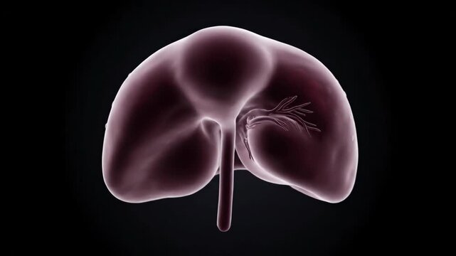 3D anatomical visualization of the human spleen with visible white pulp follicles