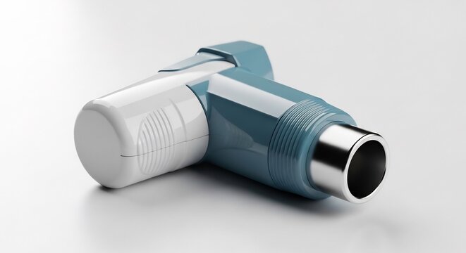 Modern Asthma Inhaler Device for Respiratory Health Treatment.