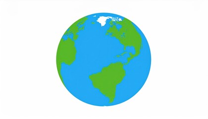 Fototapeta premium Globe Earth Illustration on White Background.
