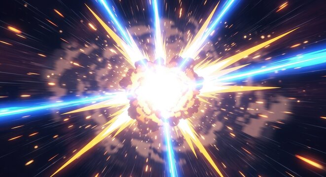 Explosive Energy Burst - A Cosmic Display.