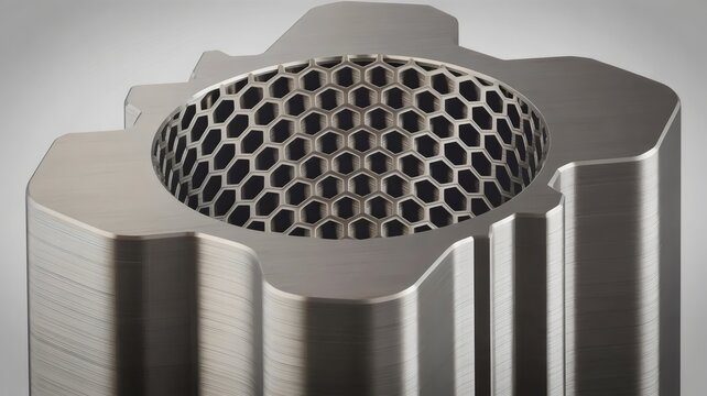 3D printed aerospace component honeycomb texture &ndash; Ideal for advanced manufacturing features, material science blogs, or engineering technology.