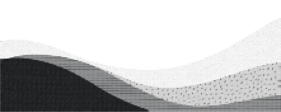 Abstract mountain layers, wavy halftone dot patterns creating a smooth gradient effect.