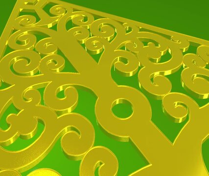 Animated video of a modified Cosmic Tree of Life with a green background.