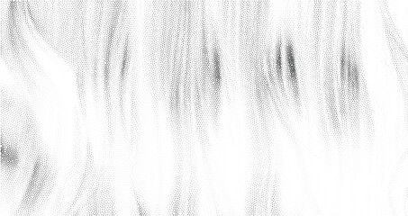 Obraz premium Distressed Halftone Gradient Texture with Abstract Black and White Wavy Fade Effect