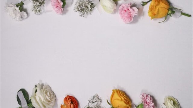 Stop Motion Floral Frame Animation