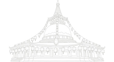 Ornate Thai Temple Roof Architecture. © Wachi