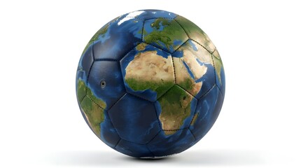 Fototapeta premium Soccer ball with world map design