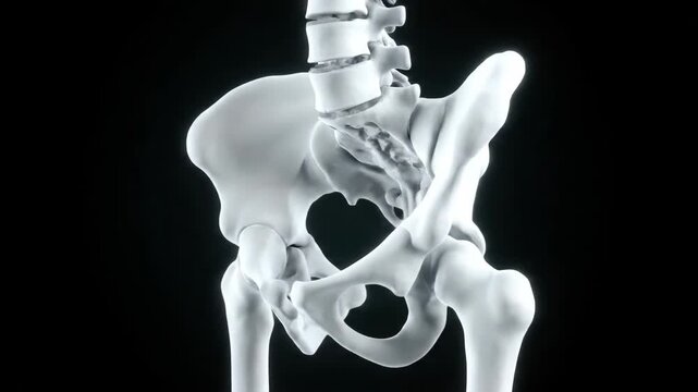 3D Human Pelvis Anatomy - Orbital Skeletal View