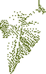 Fototapeta premium Close-up of a soybean leaf pattern with selective focus during daylight