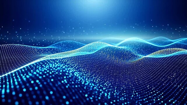 Digital wave of glowing dots ideal for tech startups and software promos