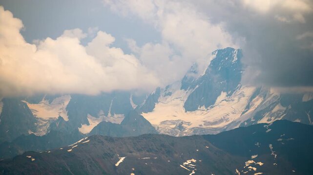 timelapse of clouds over the Caucasus range