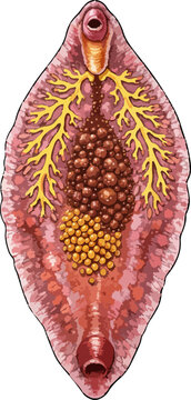 Fasciola hepatica illustration