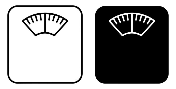 weight scale icon body measurement health vector