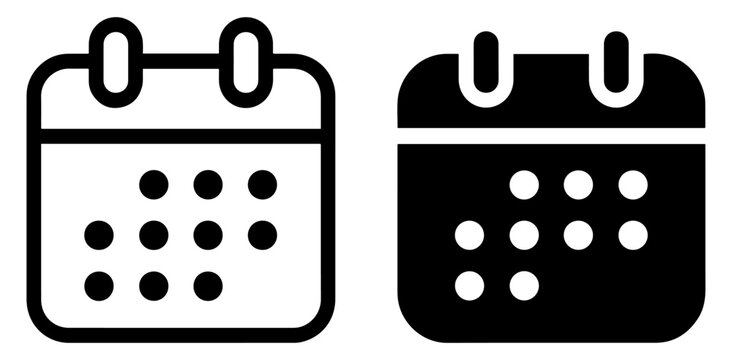 calendar planning meeting schedule icon set