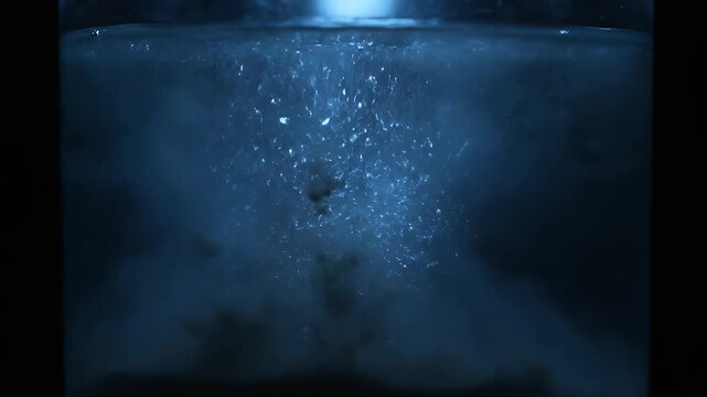 Liquid Drug Dissolving in Water Under Blue Light a Pharmaceutical or Medical Context for Understanding Drug Dispersion