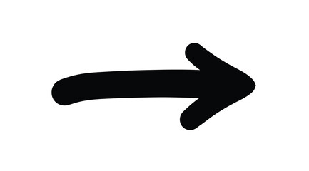 Obraz premium Black arrow icon pointing right
