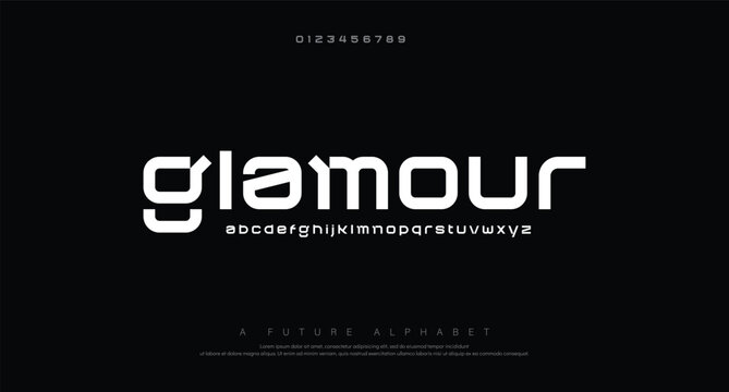 Glamour, Modern minimal font for personal and business use. Capital sport alphabets and game fonts.