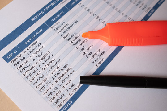 Monthly Payroll Summary Document