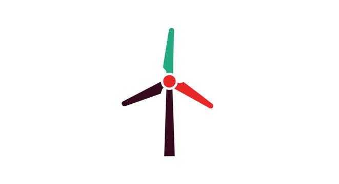 Colorful wind turbine blade design.