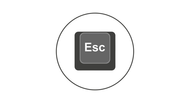 Escape key on computer keyboard button.