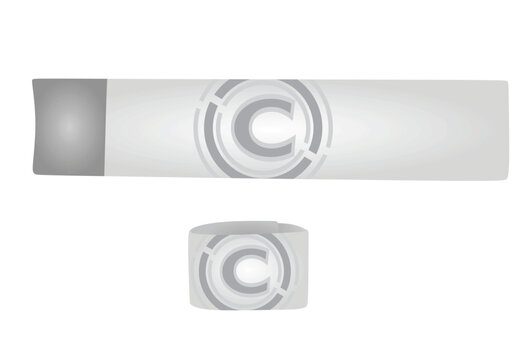 White captain armband. vector illustration
