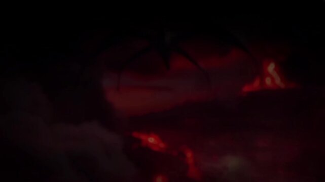 fire in the dark motion graphics clip template with colorful lights animation. HD resolution with hyper realistic 4K black Background.