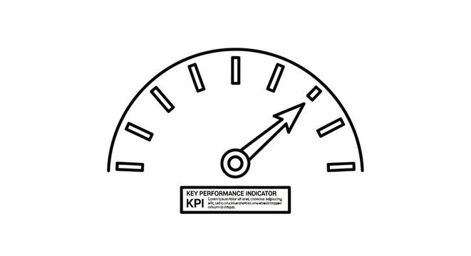 Speedometer gauge with needle indicator.