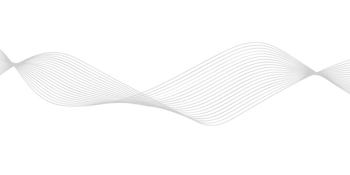 An isolated elastic bandage on a white background features a digital wave pattern with grey guilloche lines and blue flow elements for a professional business design illustration