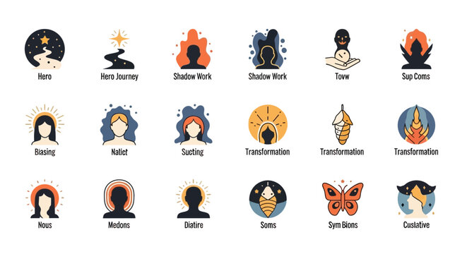 set of fire icons