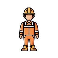 Fototapeta premium Construction worker in safety gear.