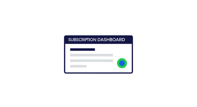 Credit card subscription dashboard interface.