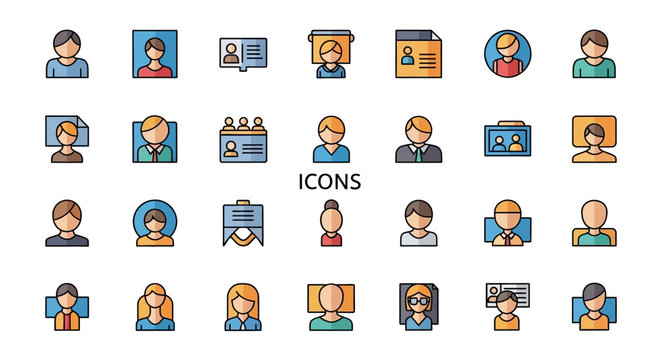 People icons for business communication.