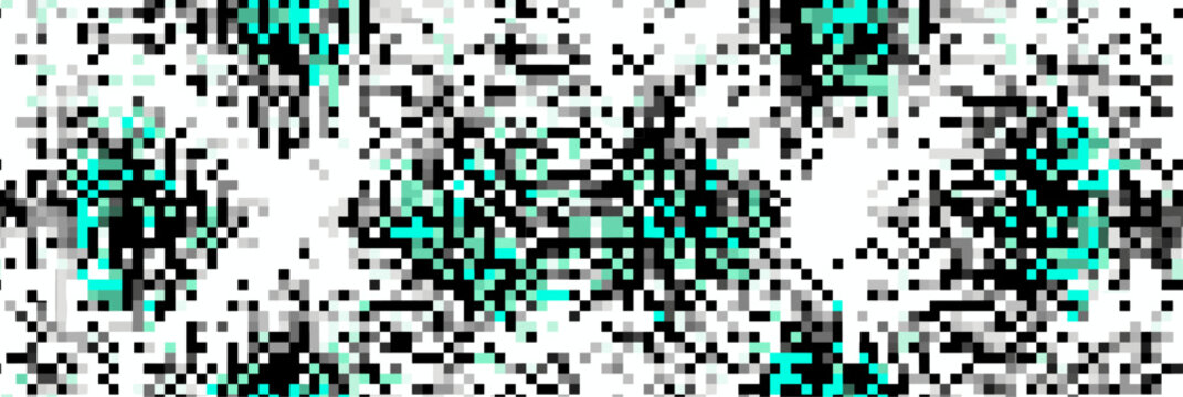 Abstract digital pattern combining dots and squares creating a modern vibrant background. Abstract digital dots and squares seamless pattern