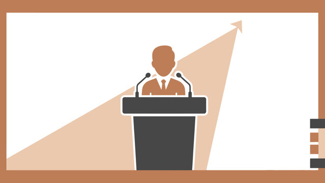 Man standing at a podium lecturing.