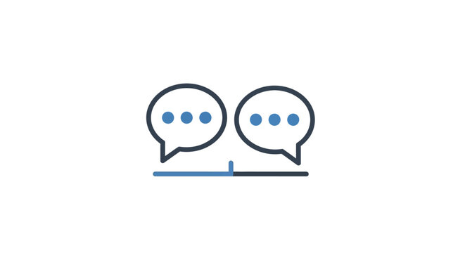 Speech Bubbles Communication Conversation Message Icons.