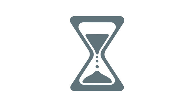 Hourglass timer symbol icon.