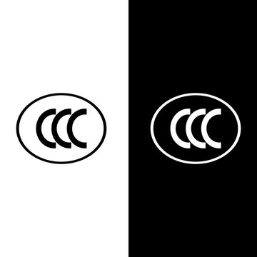 CCC China Compulsory Certification Mark Icon Black White