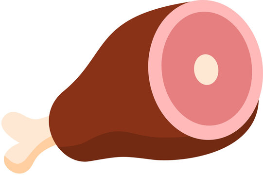 cartoon illustration of ham hocks meat