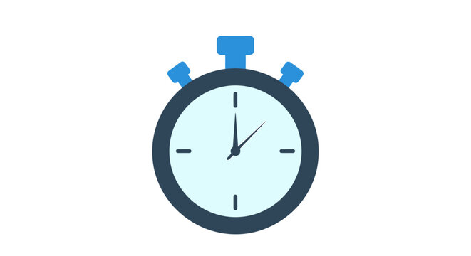 Stopwatch timer clock with blue buttons.