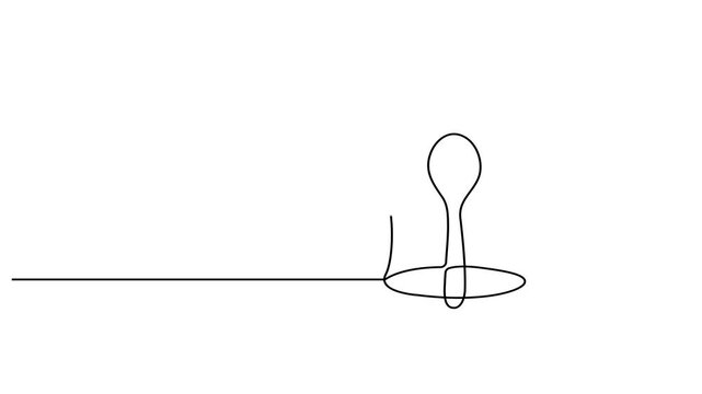 Animated self drawing of Continuous one line drawing of Minimalist line art, simple drawing tool, basic sketching, black lines on white