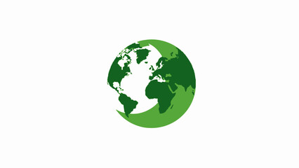 Obraz premium A striking green earth icon representing global environmental awareness and sustainable living