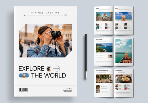 Minimalist Travel Agency Tour Plan Layout Guide