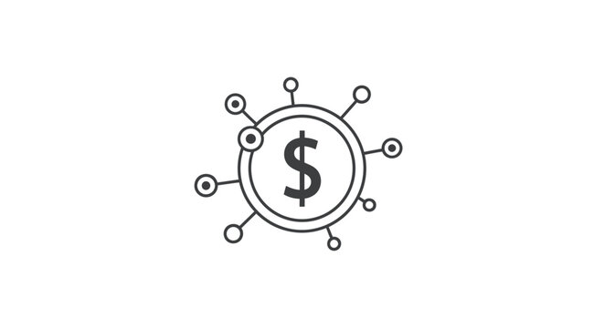 Dollar sign in a circle.