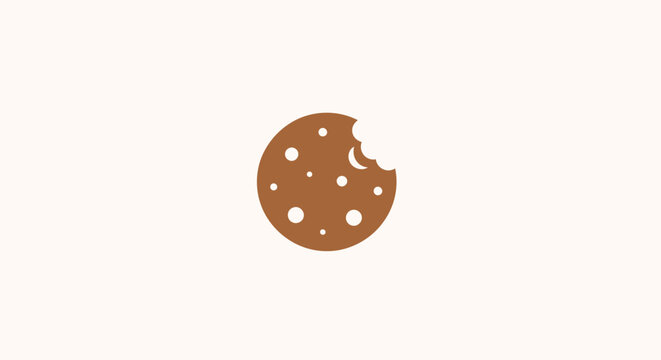 Chocolate chip cookie with bite taken.