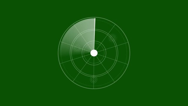 Radar Scanning Animation, glowing on green radar screen, abstract Hud call Rader concept, Radar point dictated to the enemy position, Digital realistic technology radar animation. 4k